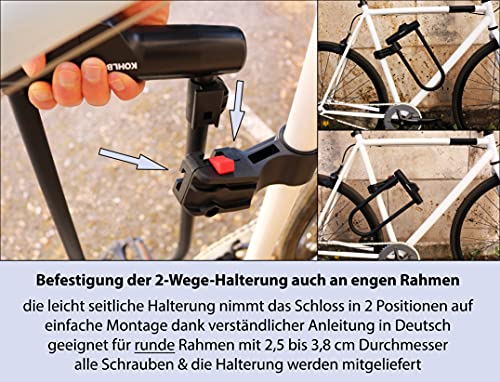 Kohlburg Bügelschloss mit Sicherheitsstufe 10 für Fahrräder