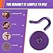 Neosmuk Magnetic Hooks Heavy Duty, Strong Magnet with Hook for Fridge, Super Neodymium Extra Strength Industrial Hooks for Hanging, Magnetic Hanger for Toolbox, Cruise, Grill(Purple,4 Pack)