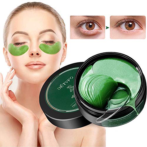 JUYOU Gel Crystal Collagen Eye Pads, Under Eye Mask for Moisturizing,Fine Lines, Dark Circles& Puffy Eyes Under Eye Patches (Green(Canned)