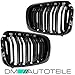 DM Autoteile 2x Kühlergrill Schwarz Glanz SET passt für E46 Coupe Cabrio 99-03 SPORT