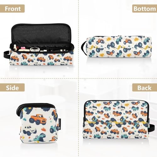 Bolsa de viaje resistente al calor Lovely Marble Monster Truck para herramientas de cabello, organizador portátil para planchas, rizadores y accesorios de cuidado capilar miniatura 5