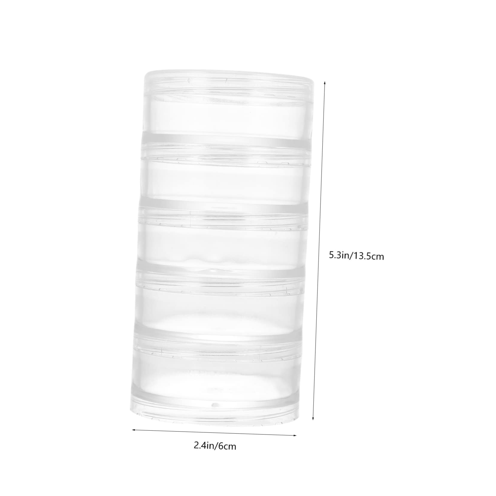 Ipetboom 2 Sets Round Jewelry Beaded Elements Decorative Storage Box for Rings Earrings Necklaces