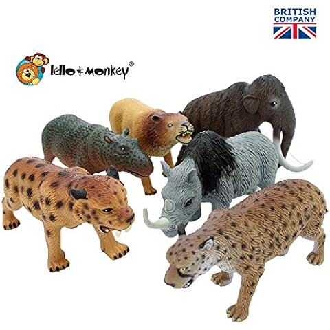 Lello & Monkey Ice Age Pre-Historic Plastic Toy Figures bagged set of 6 Cover