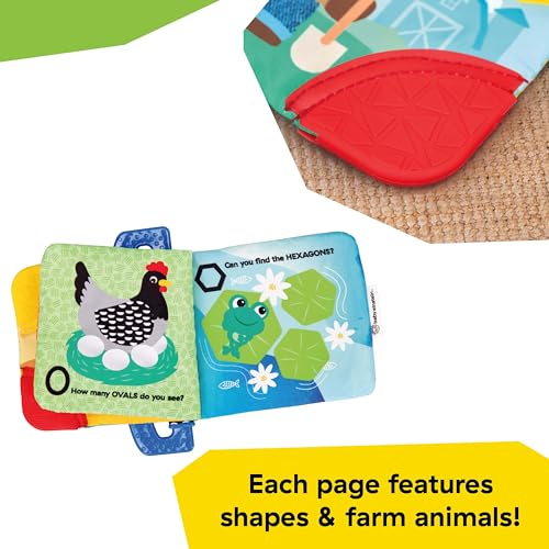 Image of Baby Einstein Farm Explorers Shapes at The Farm Teether Book, Multisensory, Ages Newborn and Up
