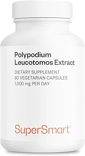 Supersmart - Extracto de Polypodium Leucotomos 1000 mg por día (suplemento PE) - Protección de la piel y salud - Fórmula antioxidante - Extracto de