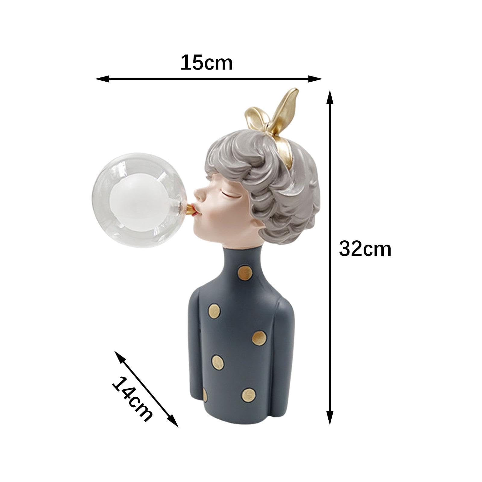 TISHITA Lámpara de Noche Infantil de Resina Luz Decorativa para Burbuja Figura Femenina Lámpara Adecuada para Niños Sala Hogar Rincones, Estilo C