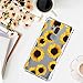Sidande Case for LG G7, for LG G7 ThinQ Case for Girls Women, Shockproof Clear Floral Soft Flexible TPU Slim Protective Phone Case Cover for LG G7 ThinQ (Sunflower)