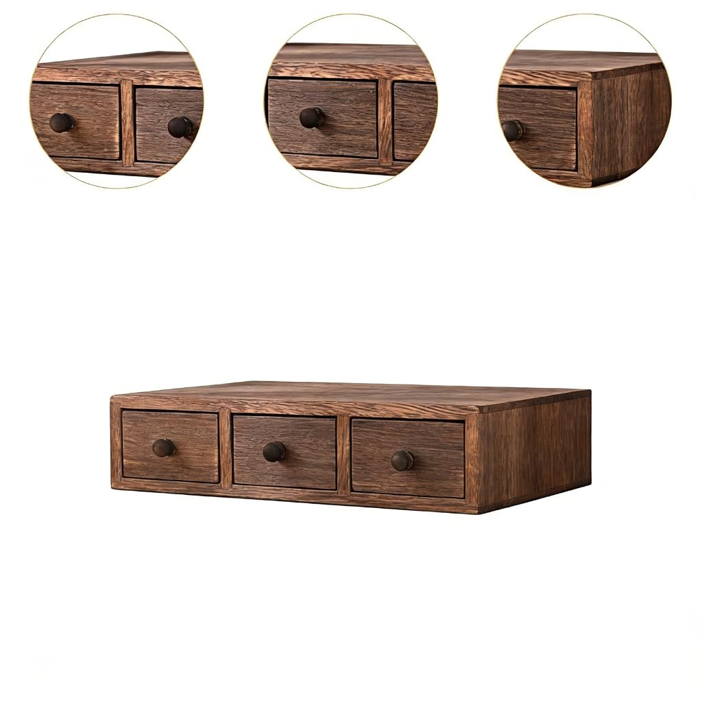 Organizer da scrivania in legno con scomparti multipli per casa, ufficio e cucina