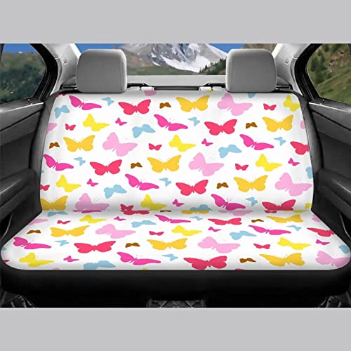 Image of Modysero Funny Butterfly Print Custom Fitted Car Seat Cover Full Set Soft Durable Automotive Seat Cover for Women All Season Full Coverage Decor Accessories Universal Fit Most Cars