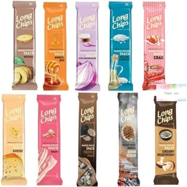 Amazon.co.jp: 【10 Variety Set】Perunes Long Chips Potato Chips