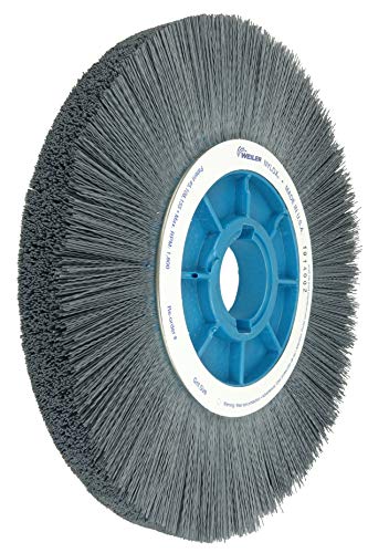 Image of Weiler 85156 12 inch Crimped Filament Nylox Wheel, .022 /320SC Fill, 5-1 /4 inch-2 inch Arbor Hole, Made in The USA (Pack of 2)