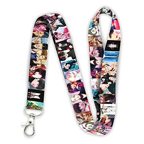 AkinaWay Kpop Colorful Art Collage Aesthetic Premium Lanyard Keychain Cover