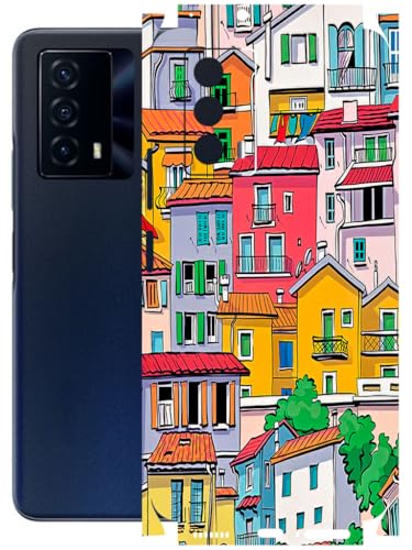 Image of AtOdds - Full Body Back Screen Guard Protector Film - Lamination Wrap Skin Sticker Compatible with IQOO Z5 | Scratchproof Matte Finish (Concrete Jungle)