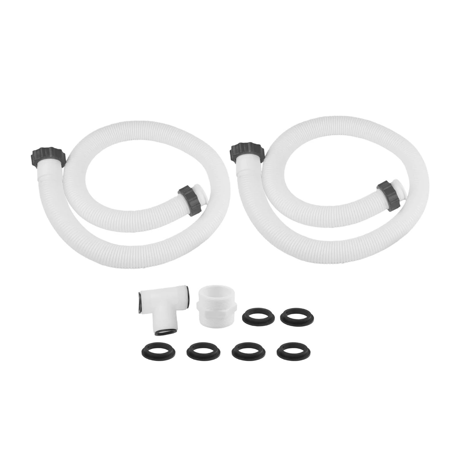 Affidabile kit di tubi per pompa filtrante per piscina, 2 tubi con raccordi splitter e deviatore a T per un facile collegamento, accessori per piscina ad alte prestazioni