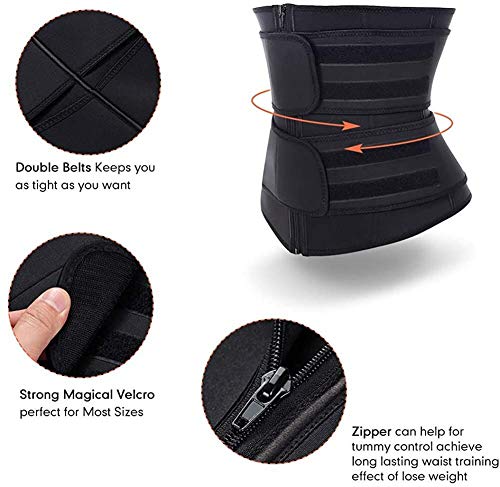 Corset Women's Body Shaper Seamless Sweat Sports Black Workout Waist Trainer3