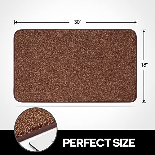 Lux Xd Non-Slip Door Mat Low Profile Shoe Scraper Dirt Trapper Polyester Doormat, Super Absorbent, Ideal For Indoor Outdoor High Traffic Area 18 X 30 Inches Brown & Camel #TOP1