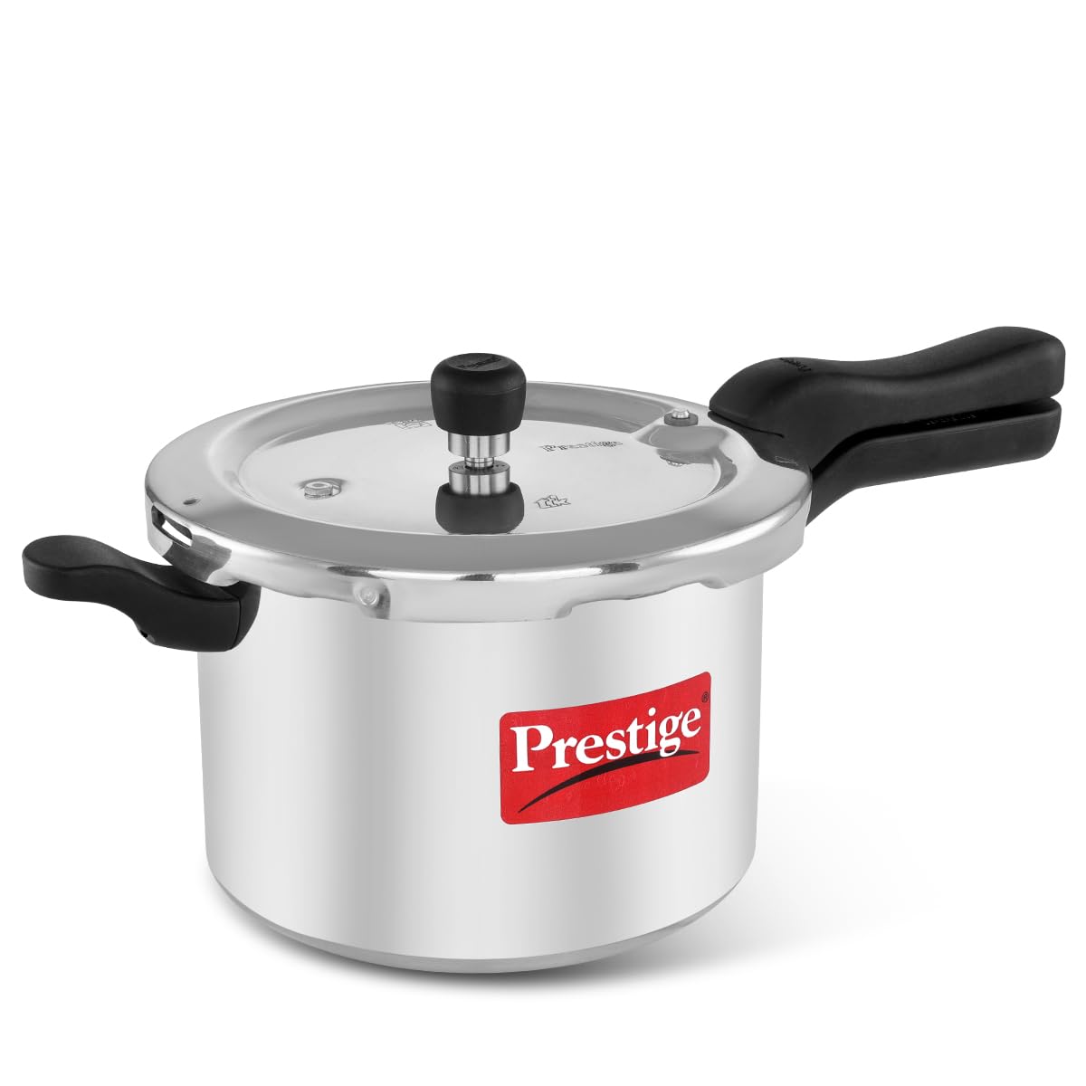 5 Litre Aluminium Svachh Outerlid Pressure Cooker|Deep Lid for spillage Control|Gas & Induction Compatible|Gasket Release System|Metallic Safety Plug|5 years warranty|ISI Certified