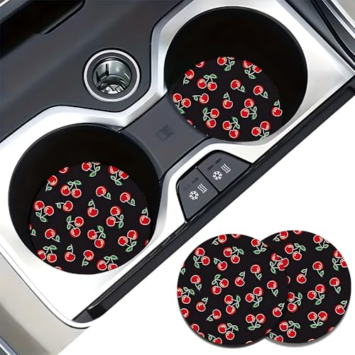 2pcs Cute Litter Cherry Portavasos para Carro miniatura 4