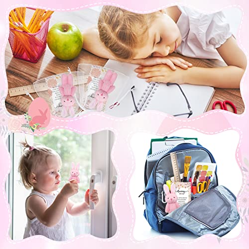 Fuutreo 24 Sets New Term School Gift Bunny Stuffed Animal Include 24 Pcs Mini Plush Stuffed Bunny Doll Bunny Hug Card With Organza Bags For Teacher Students Party Favors Halloween Favors (Cute Bunny) #TOP6