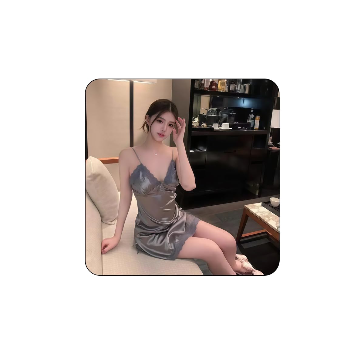 Amazon.co.jp: [harukita] セクシー ランジェリー 横開き サテン