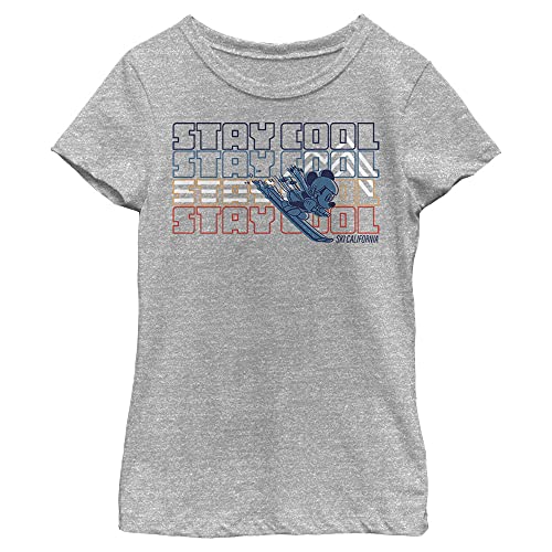 T-shirt Disney Mickey Ski pour adolescente haut sportswear gris XL