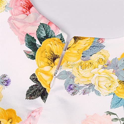 Baby Girl Flower Party Special Occasions Princess Dress Flutter Sleeve Pageant Dresses Tutu Tulle Dance Birthday Gown Dresses 5T 6T (Yellow 130) #TOP3