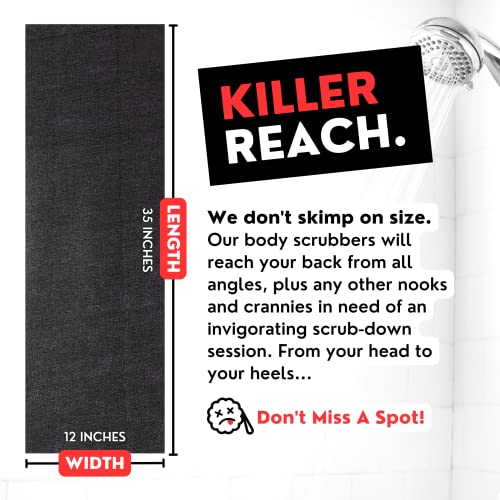 Bye Bye Loofah Extra Rough Exfoliating Washcloth - Extreme Body & Back Scrubber For Shower thumb #3