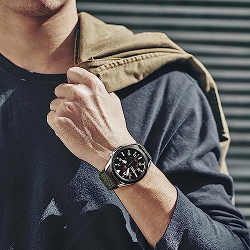 Image of Easuny 22mm Watch Bands Compatible for Samsung Galaxy Watch 3 45mm Band /Galaxy Watch 46mm /Gear S3 Frontier, Stretchy Adjustable Elastic Nylon Woven Loop Wristband for Men Women