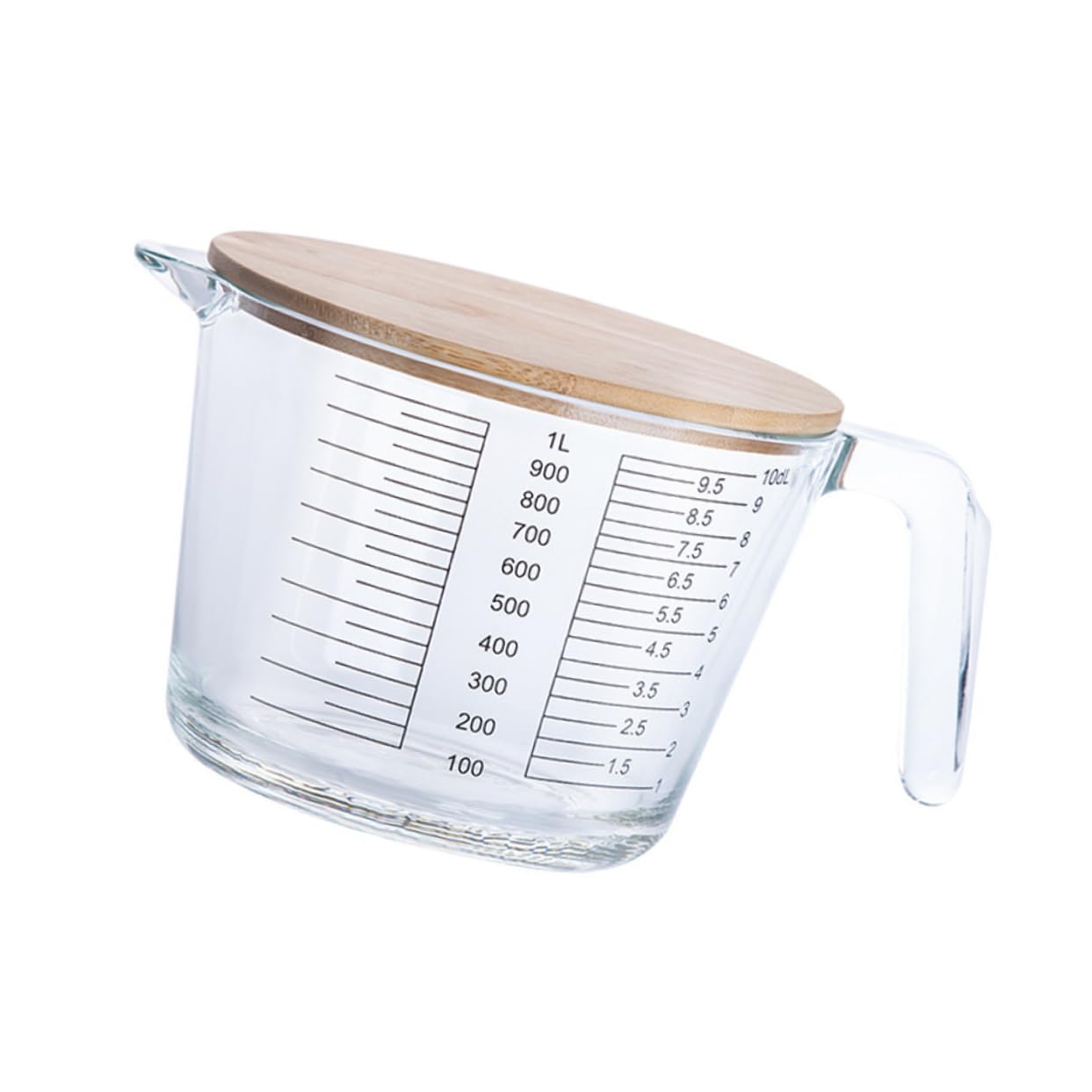 Ciieeo Taza Batidora De Huevos Jarra Medidora De Vidrio Resistente Al Calor Para Uso Cocina Para Ingredientes Con Graduación Clara Para Facilitar La Medición