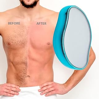 اداة ازالة شعر وتقشير كريستالية 2022 للنساء والرجال، اداة ازالة شعر وتقشير سحرية بدون الم - جهاز ازالة شعر قابل لاعادة الاستخدام من زجاج النانو لتوفير المال (ازرق ليزر)