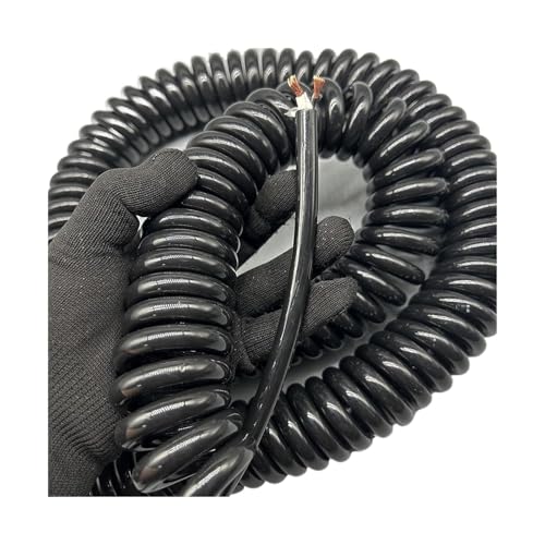 Câble d'alimentation télescopique bouclé 2 cœurs extensible 4m