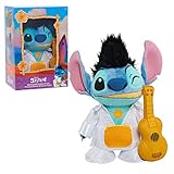 Disney Elvis Stitch Collector Plush Stuffed Animal, Alien, Officially Licensed Kids Toys for Ages 3 Up, Gifts and Presents, Amazon Exclusive