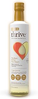 Thrive Cooking Oil - Reserve Pure Algae Oil, Heart and Health-Conscious Oil, Rich in Omega-9 Monounsaturated Fat (90%), Very Low Omega-6, 16.9 fl oz, 1 Pack