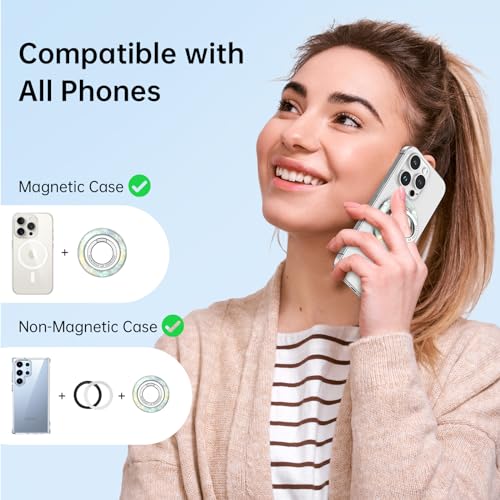 Suporte Magnético para Celular SYNCWIRE Compatível com MagSafe, Suporte para Anel de Telefone com Ro