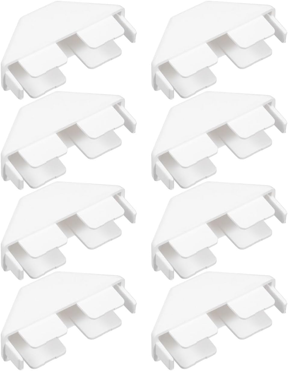8pcs PVC Fence Post Caps Replacement Covers Garden Fence Top Caps Dog Ear Picket Post Finials Column Covers for Outdoor Railings and Decking
