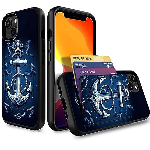 Coque iPhone 15 Plus antichoc pour éviter les bris d'écran avec porte-carte rétro