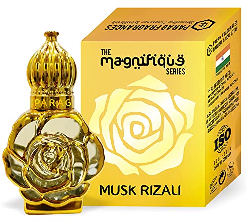 Parag Fragrances Musk Rizali Attar 12Ml (Magnifique Series) Worlds Best Natural Attar In Most Beautiful Attar Bottle/Long Lasting Attar/Alcohol Free/Attar Online