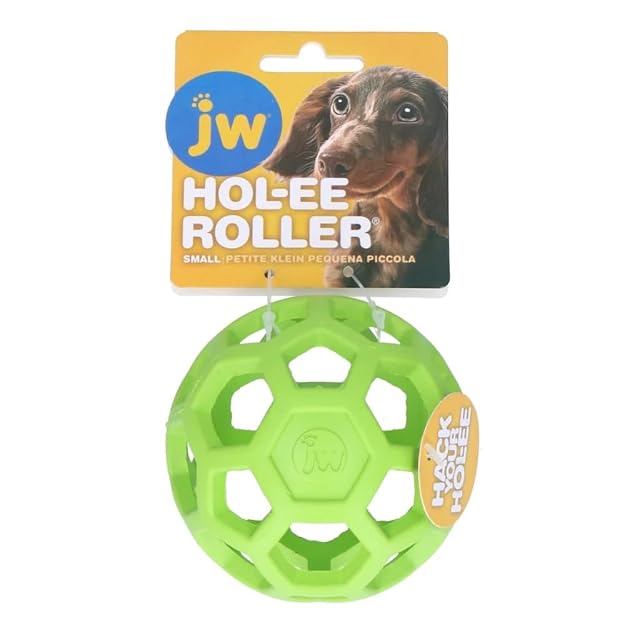 JW HOL-ee Roller, Spielball, Hundeball, Leckerli, Apportierspielzeug, Gitterball