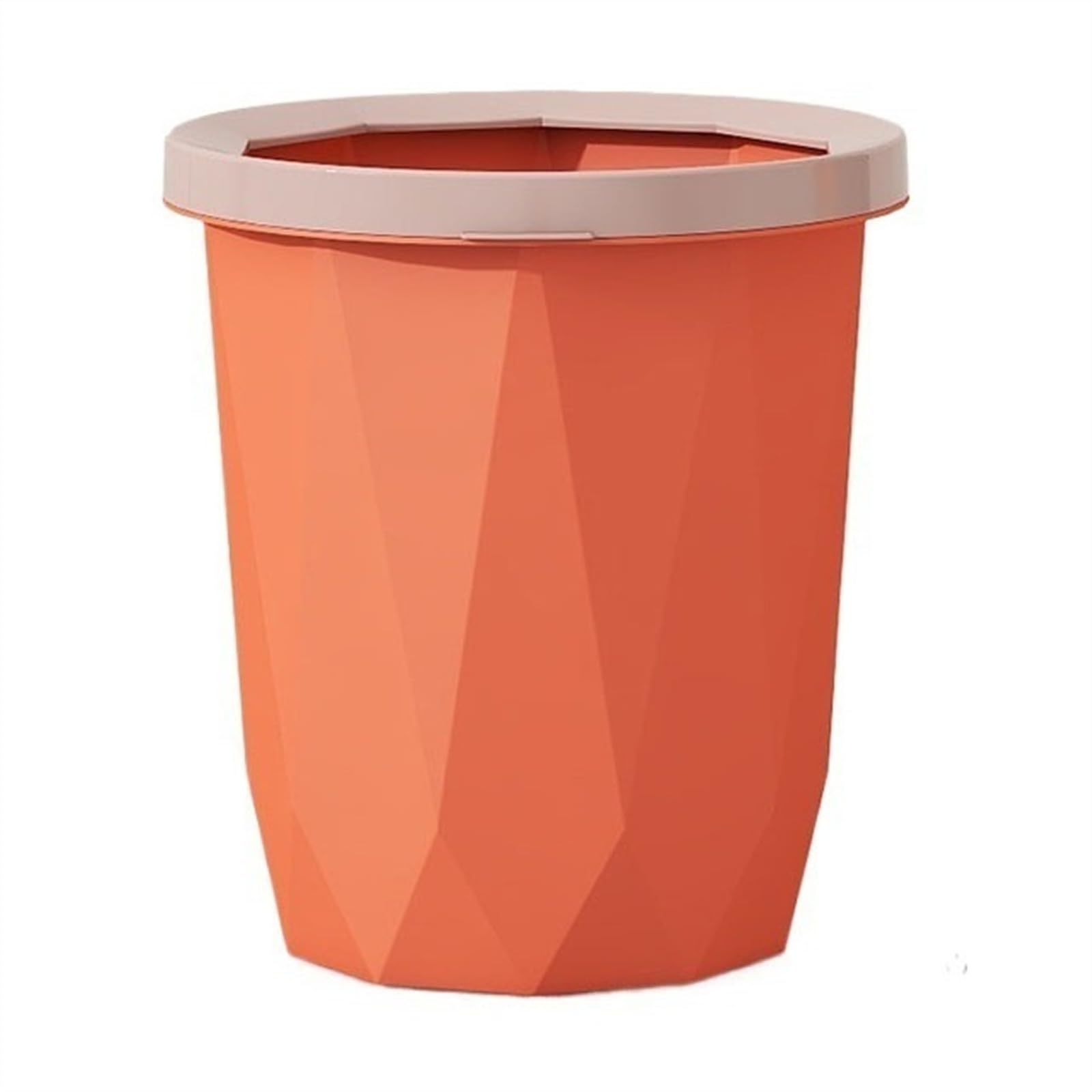 Pojemnik na śmieci Okrągły plastikowy kosz na śmieci, otwarty, kolorowy o pojemności 12/16 litrów z pierścieniem dociskowym do łazienki, biura, sypialni, kuchni
