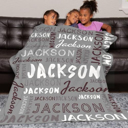 Personalized Name Blanket Customized Baby Blankets for Girls Boys Adults Monogrammed Blankets and Throws Christmas Birthday Mothers Fathers Valentines Day Gift