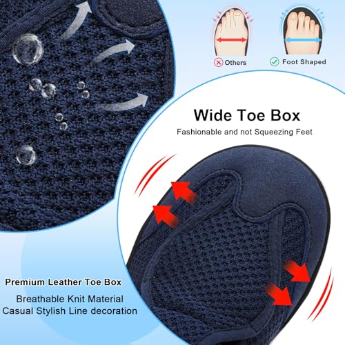 Image of BARERUN Womens Walking Shoes Wide Diabetic Shoes for Women Slip On Barefoot Orthopedic Bunion Neuropathy Arthritis Edema Bunion Sneakers Indoor Outdoor with Zero Drop Rubber Sole