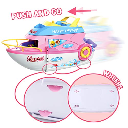 Toyssa Cruise Ship Pretend Play Toys Yacht Playset with Figures and Accessories Christmas Xmas Gift for 3 4 5 6 7 Yeas Old Girls - Thumbnail 7