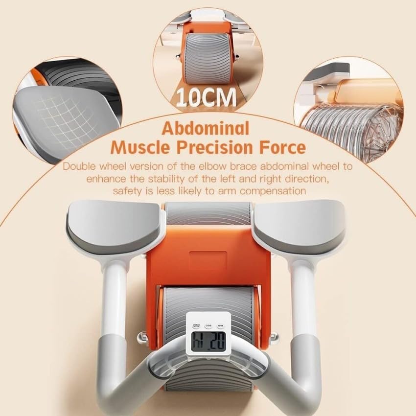 SKYBUCKET Ab Roller,Abs Workout Abdominal Exercise Rollers,Automatic Rebound Abdominal Wheel,Fitness Roller Exercise Wheel Workout Trainer Gym Home Fitness Equipment (Pro Albo Rebound)