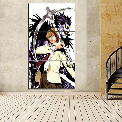 Impression sur toile intissée modulaire triptyque de mort pour décoration murale moderne - 4
