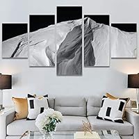 SIGNWIN 5 Panel Canvas Wall Art Dramatic Forest Landscape Living Room Orange Photography Rustic for Home Decorations Ready to Hang - 60