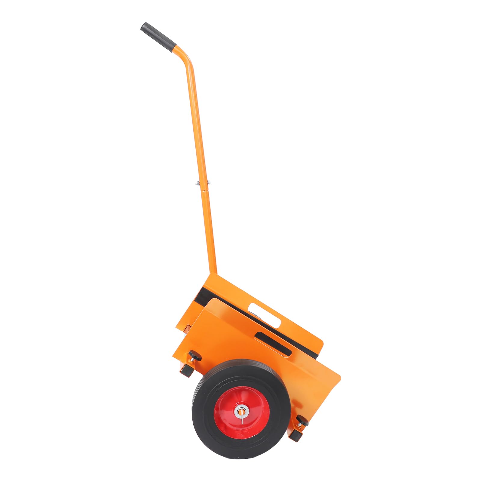 Plattenwagen, Plattentransporter mit 10'' Vollräder & abnehmbarem Langen Griff, Transportwagen Plattenroller Verstellbare Seitenplatten (0-23 cm) bis 450kg für Wandpaneelen (Orange)