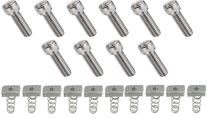 MOREL SOLAR PANEL MOUNTING SPRING NUT 32MM & ALLEN BOLTS EACH 10 PCS.