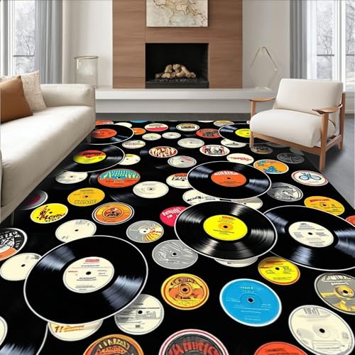 Tapete decorativo plano ODIKA 5x7, color negro