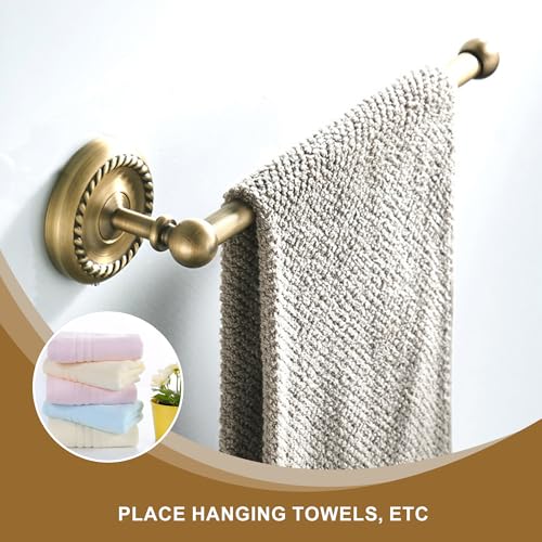 Image of Antique Bronze Towel Holder for Bathroom Hand Towel Rack Wall Mounted