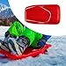 FytStycale Winter Snow Sled Toboggan Winter Snow Sledding Portable Winter Snow Toy Sand Board Sleigh for Outdoor Sports Skiing Garden, Red